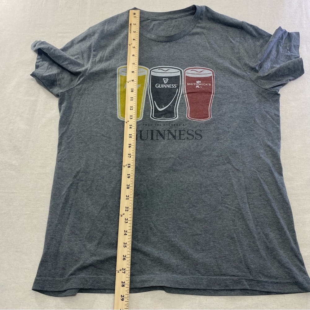 Guinness T-Shirt Charcoal Gray Graphic Print Size L~ - Picture 8 of 9